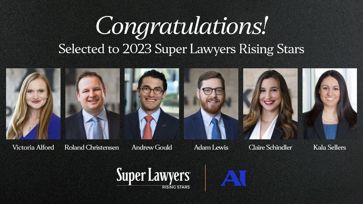 Six Arnold & Itkin Attorneys Selected to the 2023 Texas Rising Stars List